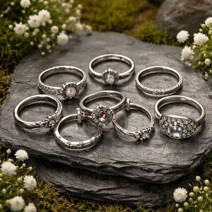 NWT Ring set from Primark, consisting of 8 rings so pretty!